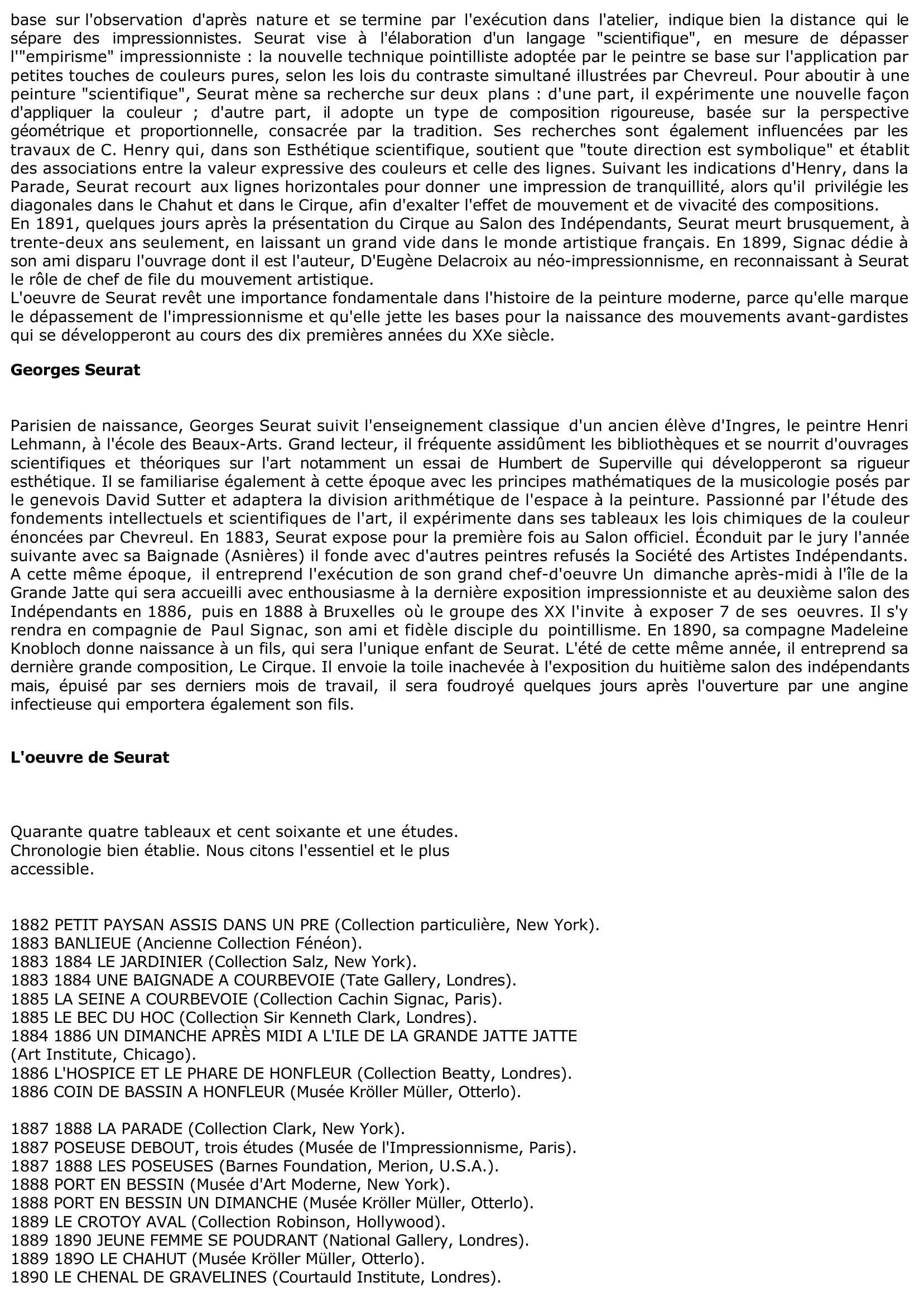 Prévisualisation du document Le Peintre  SEURAT, Georges Pierre