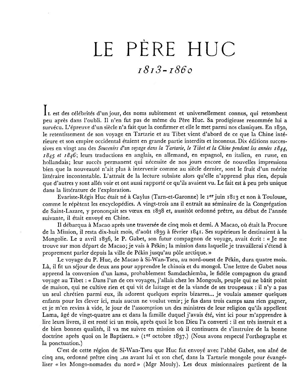 Prévisualisation du document LE PÈRE HUC