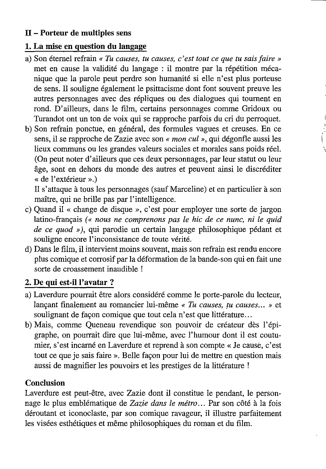 Prévisualisation du document Le perroquet Laverdure dans Zazie dans le métro --> roman de Raymond Queneau