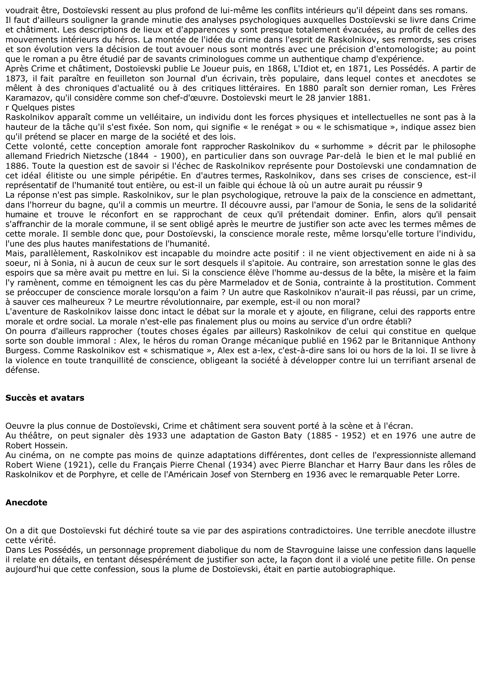 Prévisualisation du document Le personnage de RASKOLNIKOV