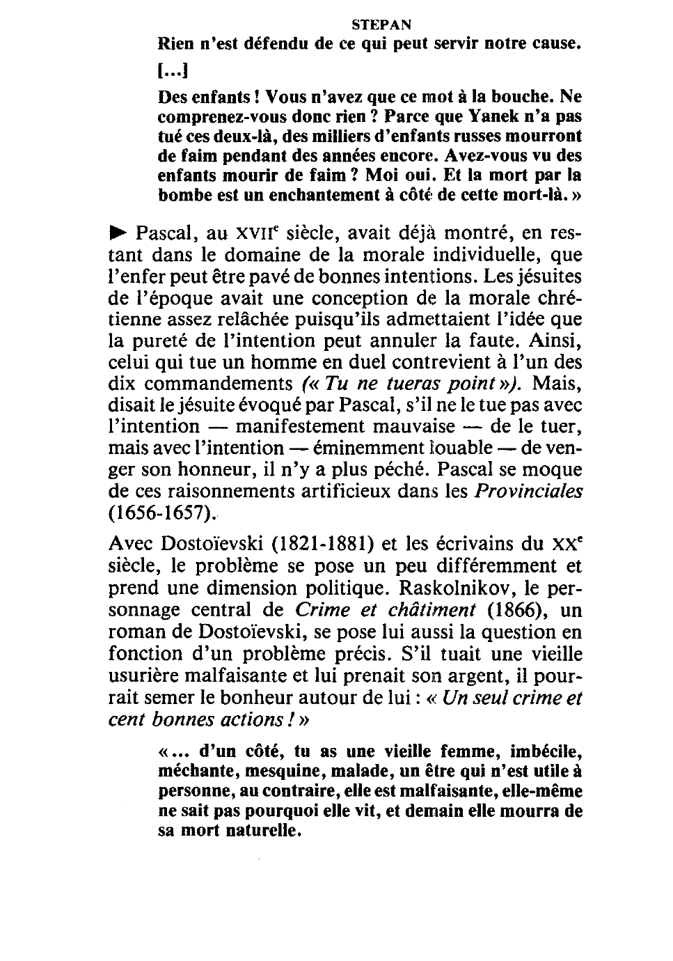 Prévisualisation du document Le personnage de Stepan dans Les Justes de Camus