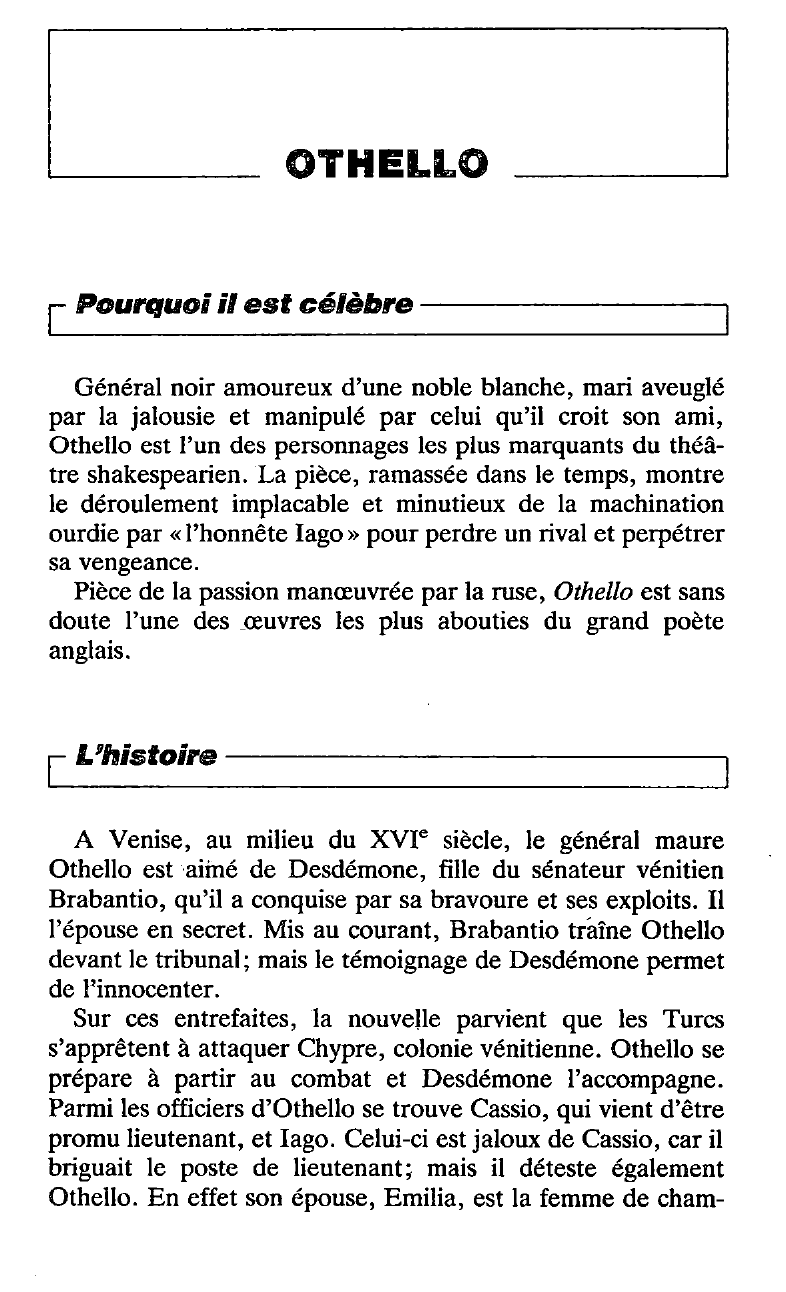 Prévisualisation du document Le personnage d'OTHELLO