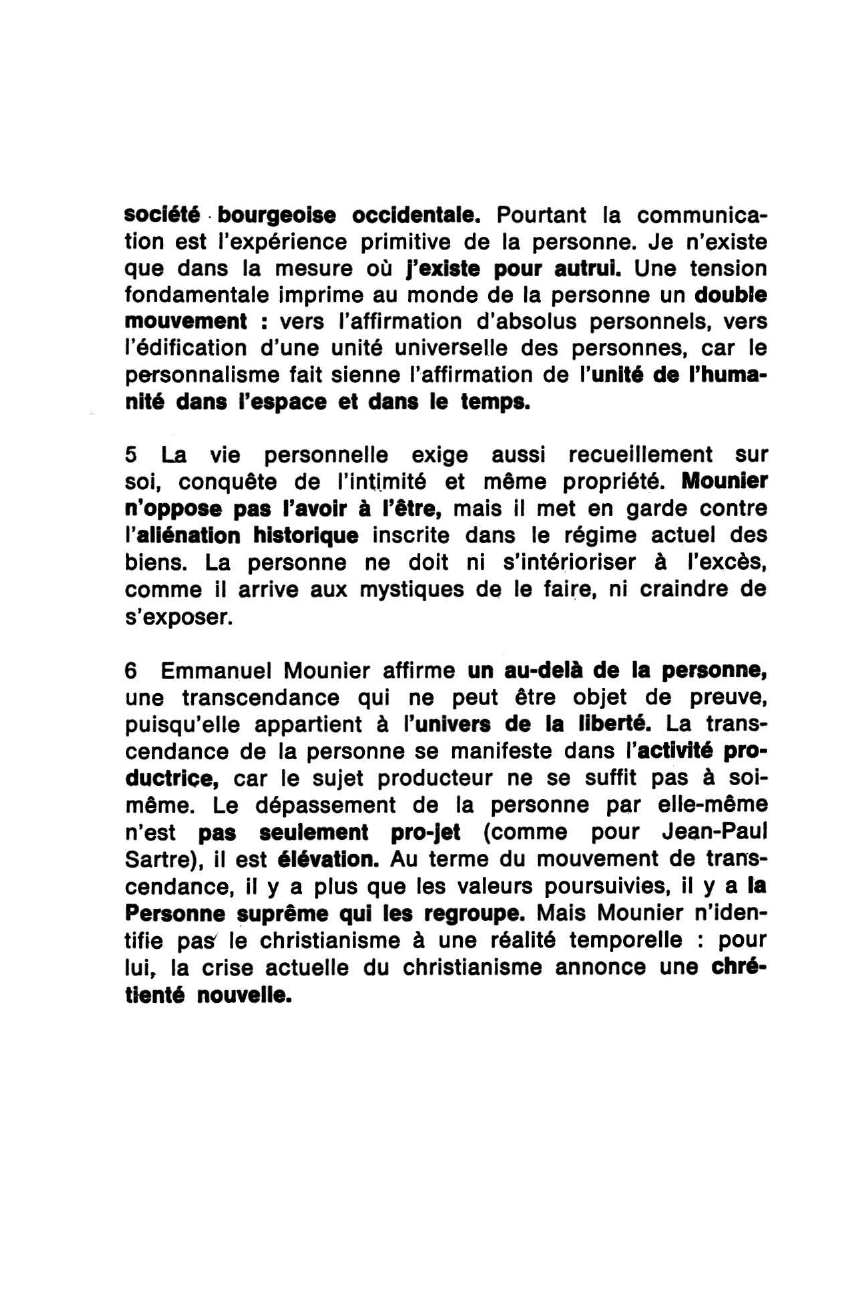 Prévisualisation du document Le Personnalisme de Mounier (Emmanuel)