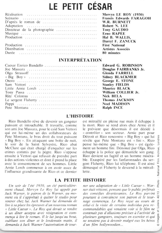 Prévisualisation du document LE PETIT CÉSAR