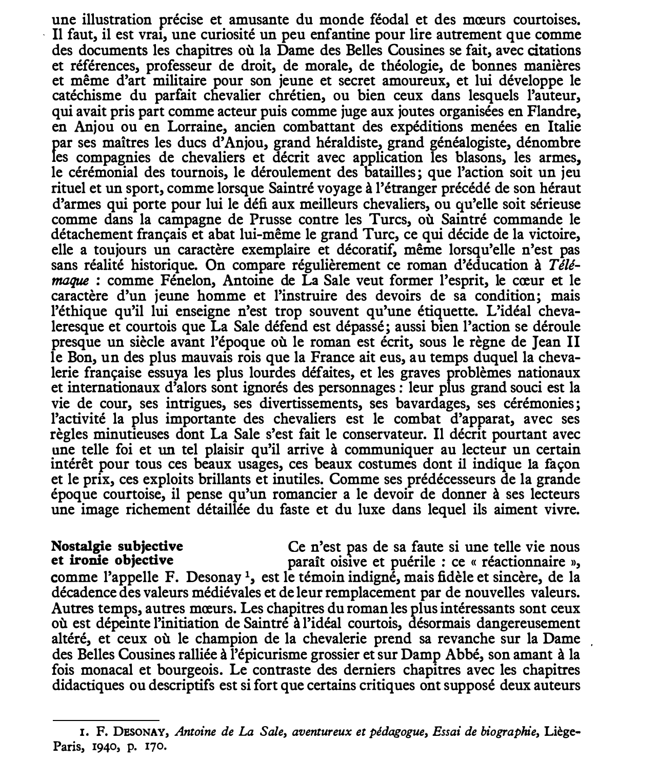 Prévisualisation du document " Le Petit Jehan de Saintré " - Histoire de la littérature