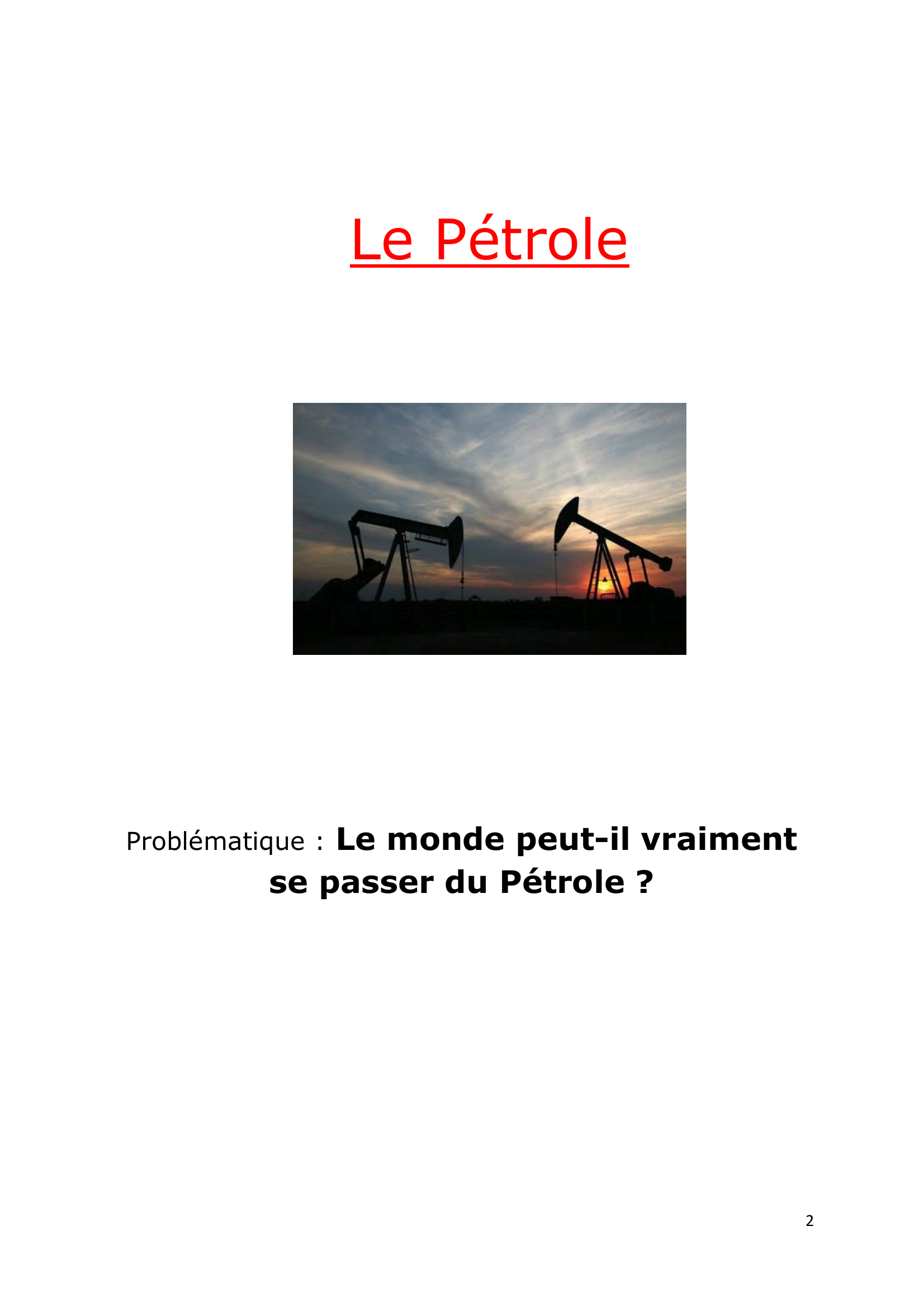 Prévisualisation du document Le pétrole (TPE)