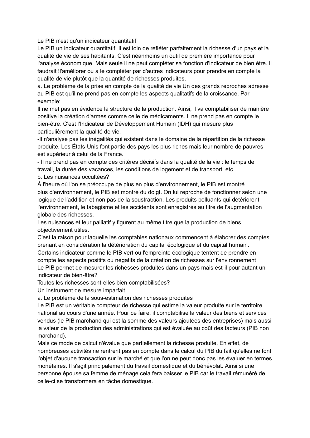 Prévisualisation du document Le PIB n'est qu'un indicateur quantitatif