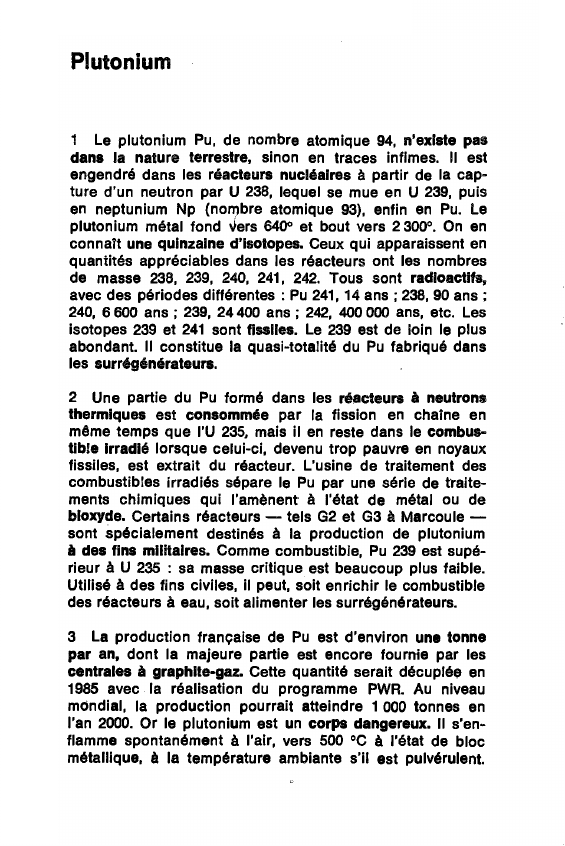 Prévisualisation du document Le Plutonium