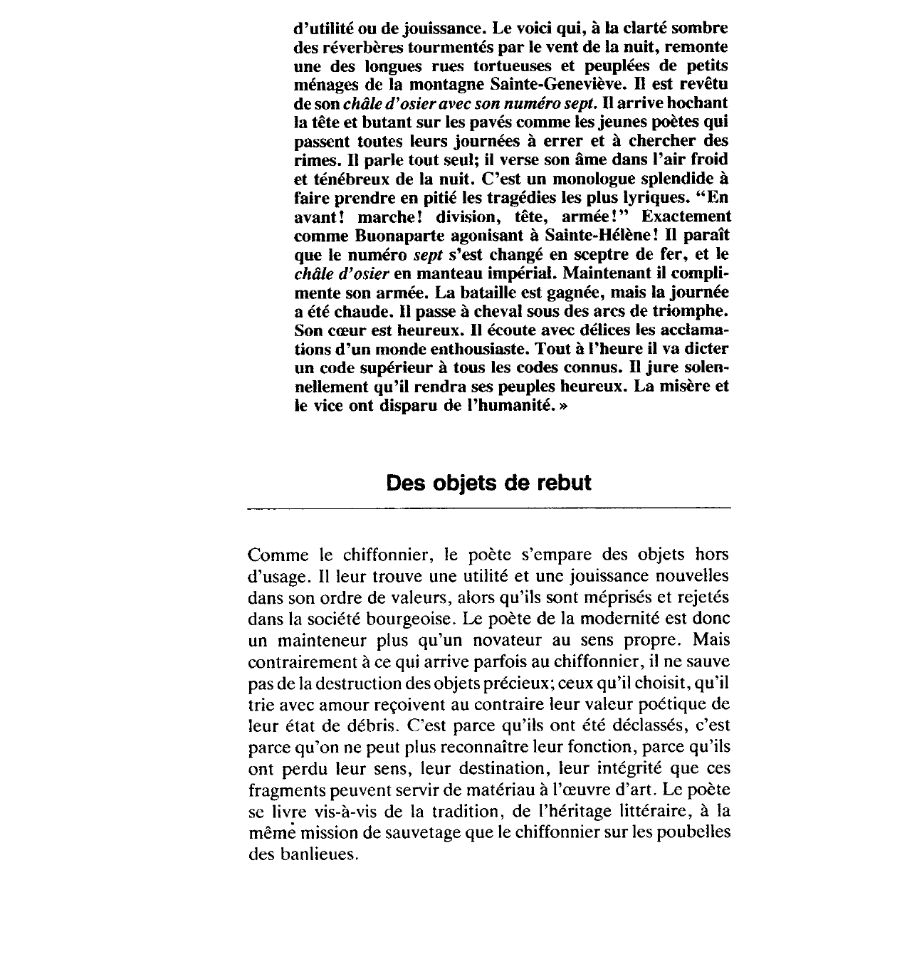 Prévisualisation du document Le poète en chiffonnier de la modernité (Baudelaire)