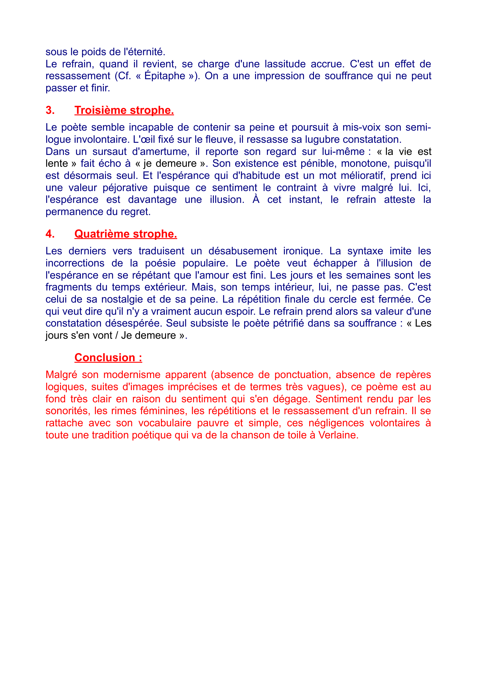 Prévisualisation du document LE PONT MIRABEAU de Guillaume Apollinaire