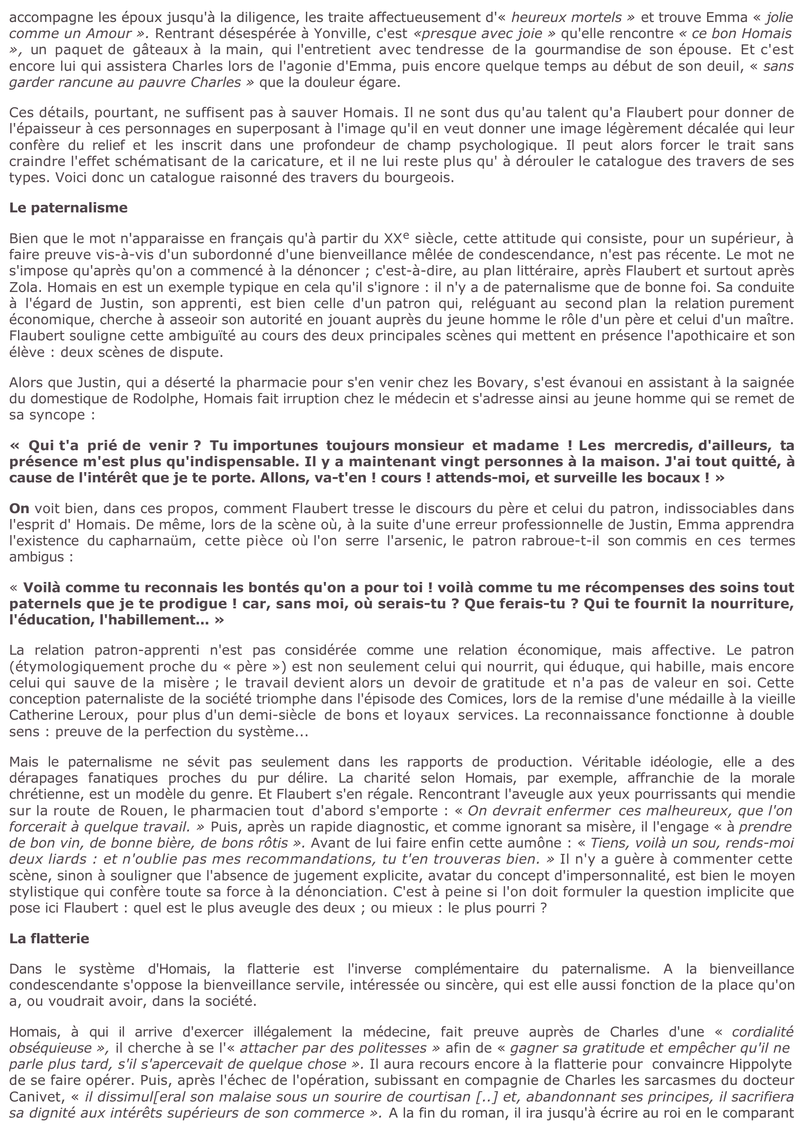 Prévisualisation du document Le portrait du pharmacien Homais (Madame Bovary - Flaubert)