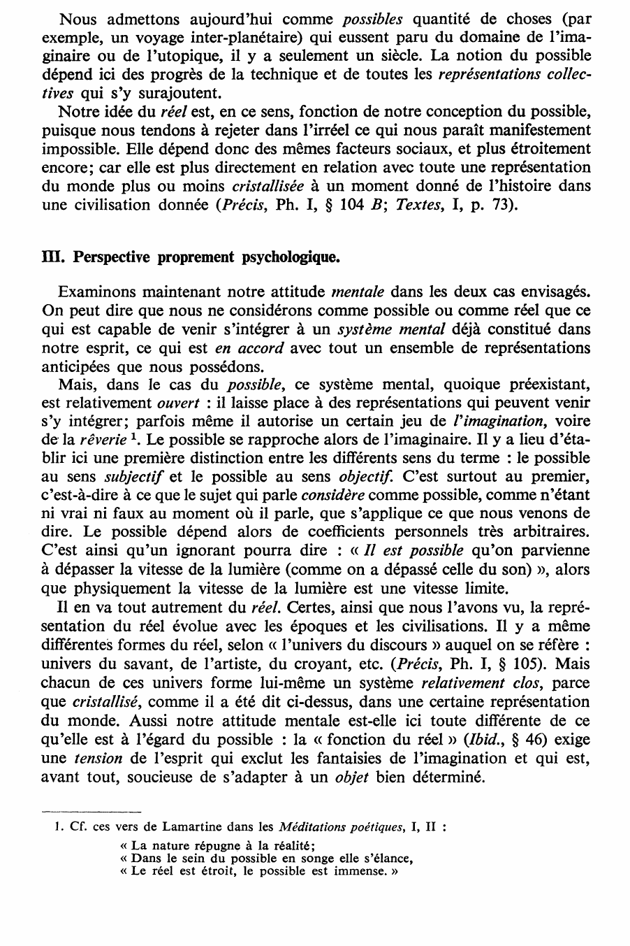 Prévisualisation du document Le Possible et le Réel.