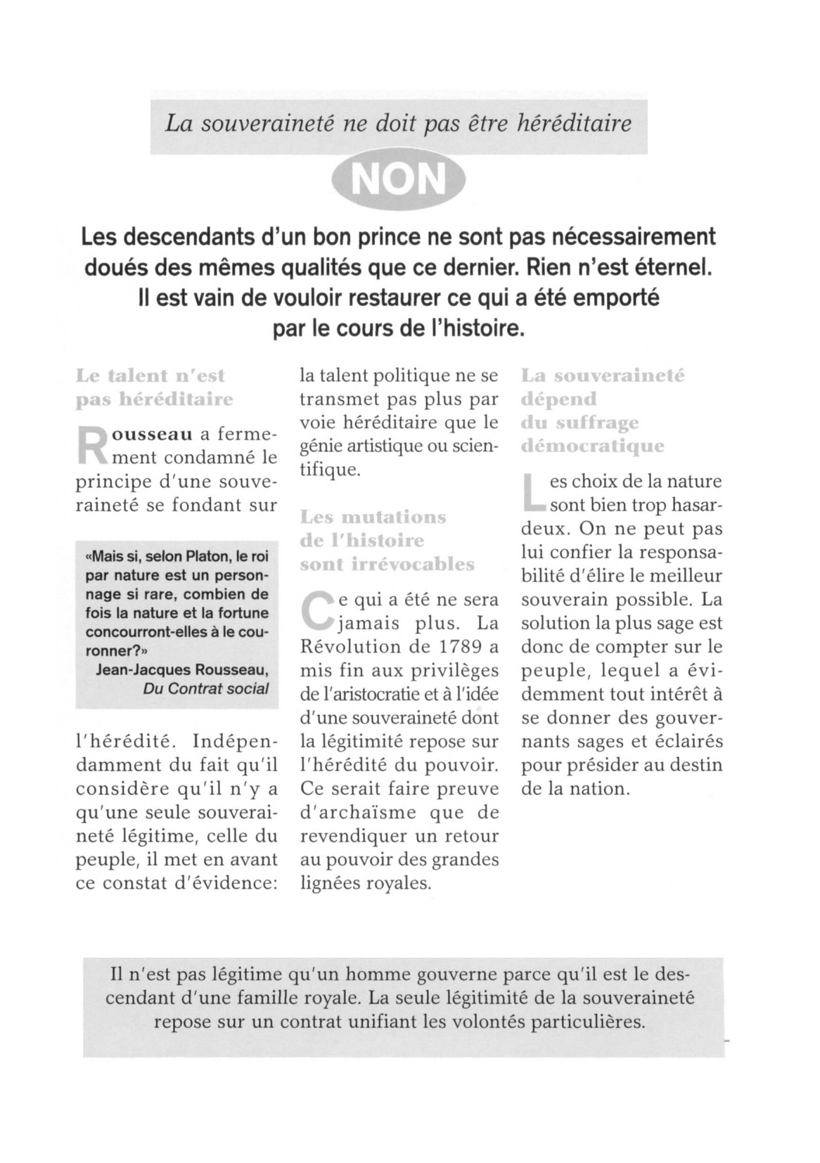 Prévisualisation du document Le pouvoir doit-il s'hériter ?