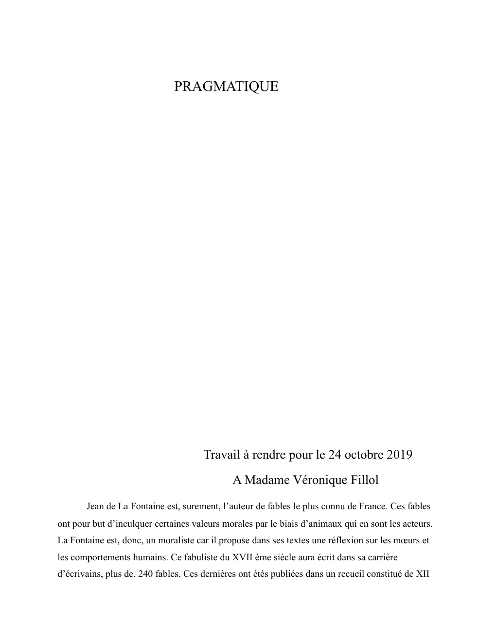Prévisualisation du document Le pragmatisme dans les fables de La Fontaine