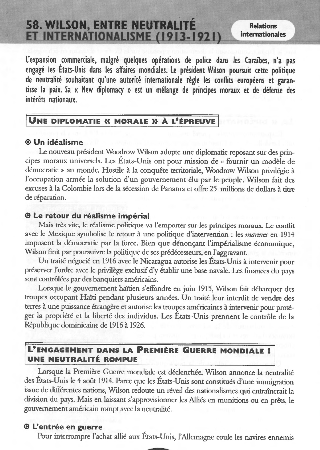 Prévisualisation du document Le président Wilson