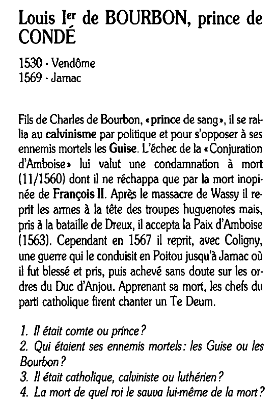 Prévisualisation du document Le prince Louis de Condé