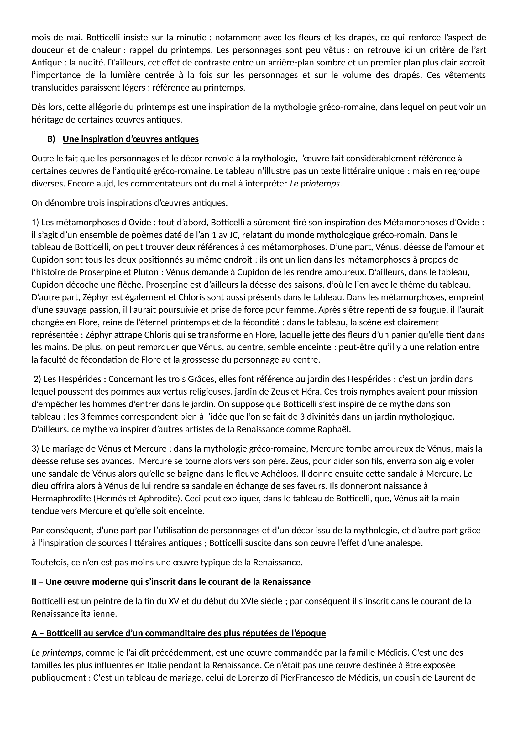 Prévisualisation du document Le Printemps Boticcelli