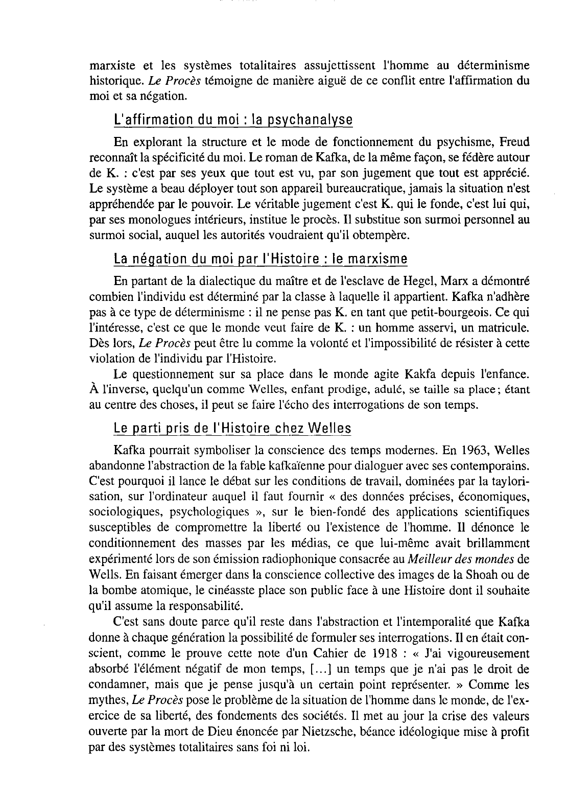 Prévisualisation du document Le Procès de Kafka : miroir du XXe siècle ?