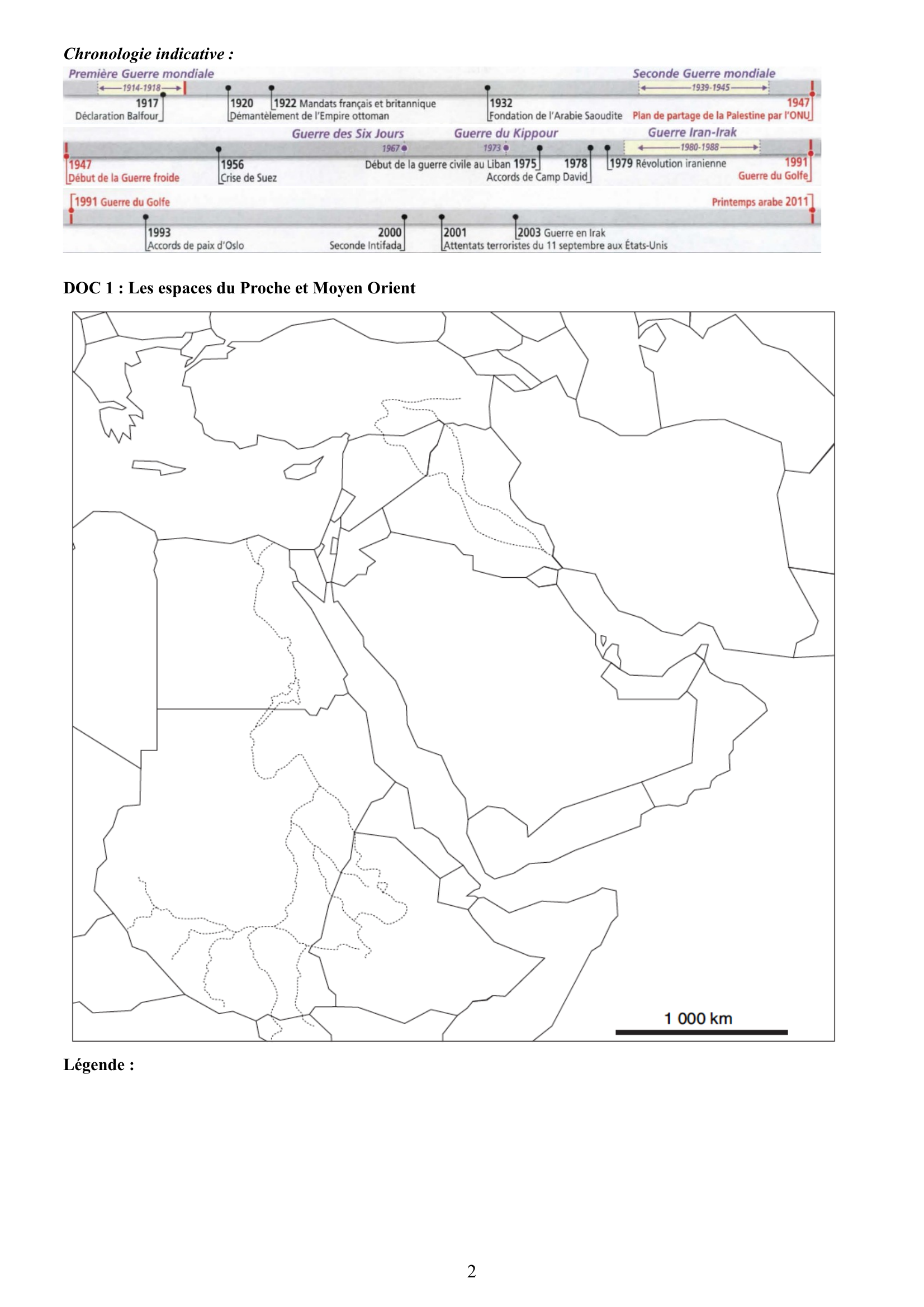 Prévisualisation du document « Le Proche et le Moyen-Orient, un foyer de conflits depuis la fin de la 1° Guerre mondiale »