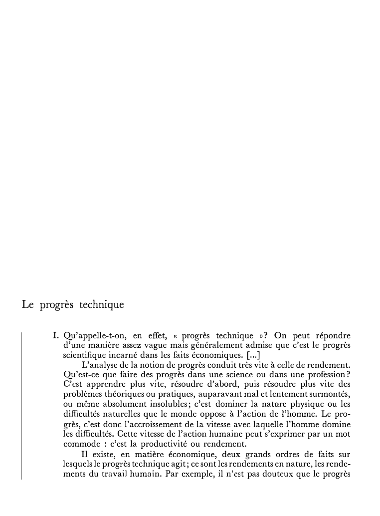 Prévisualisation du document Le progrès technique
I....