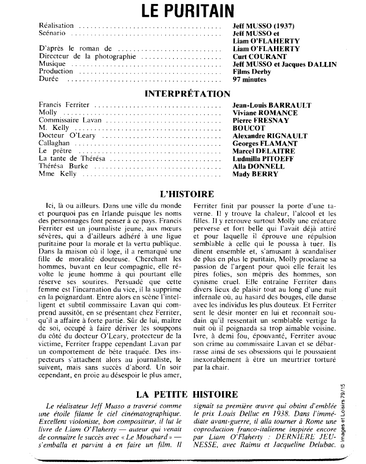 Prévisualisation du document LE PURITAIN