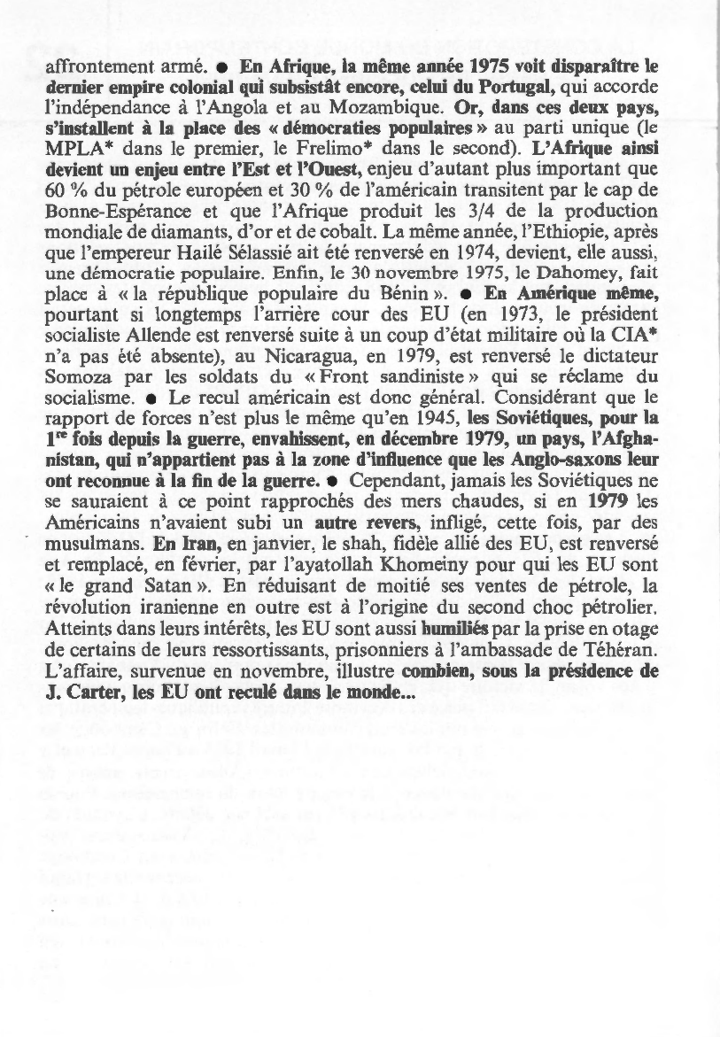 Prévisualisation du document LE RECUL DE L'OCCIDENT (1974-1979) - HISTOIRE