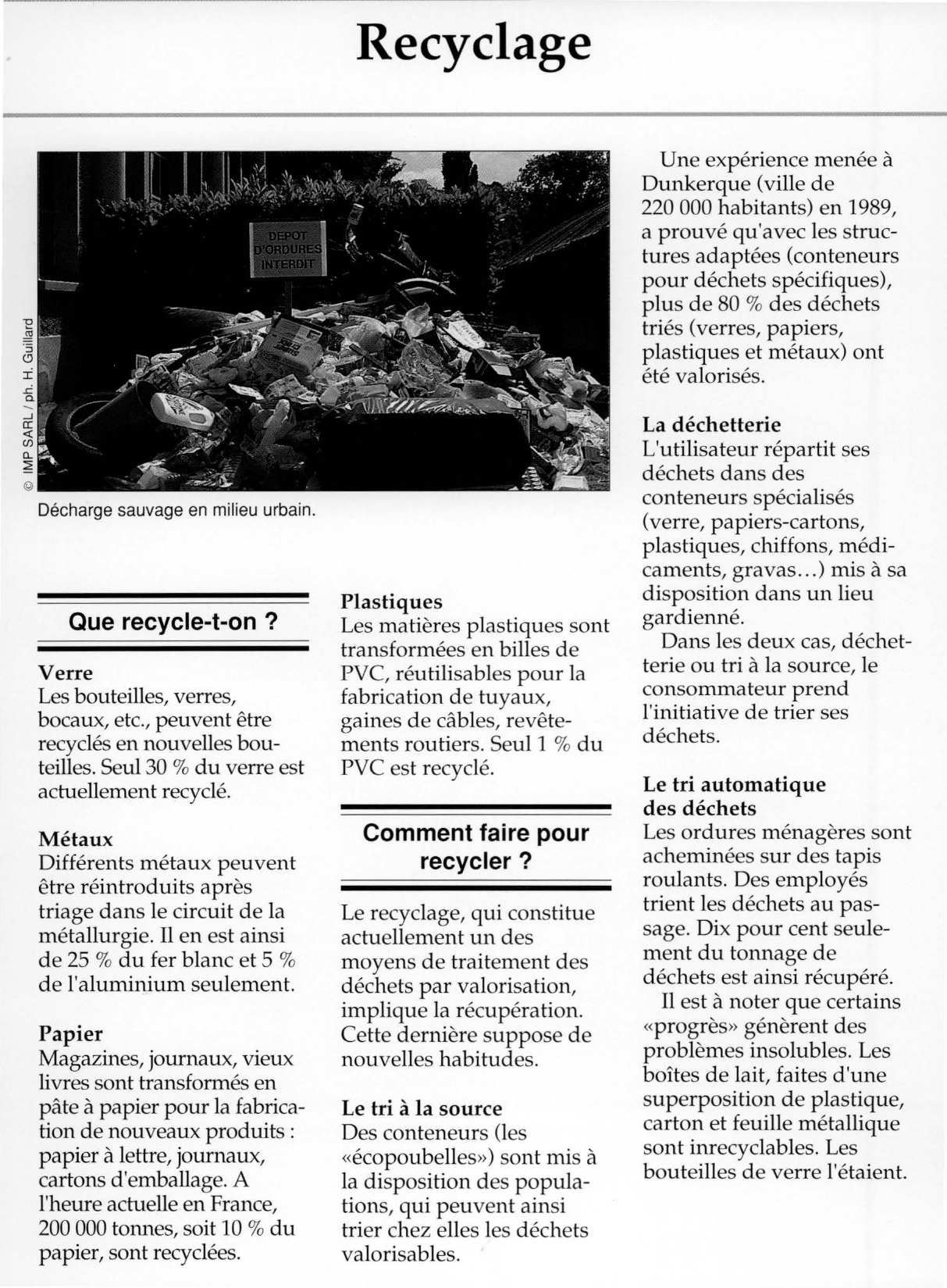 Prévisualisation du document Le Recyclage.