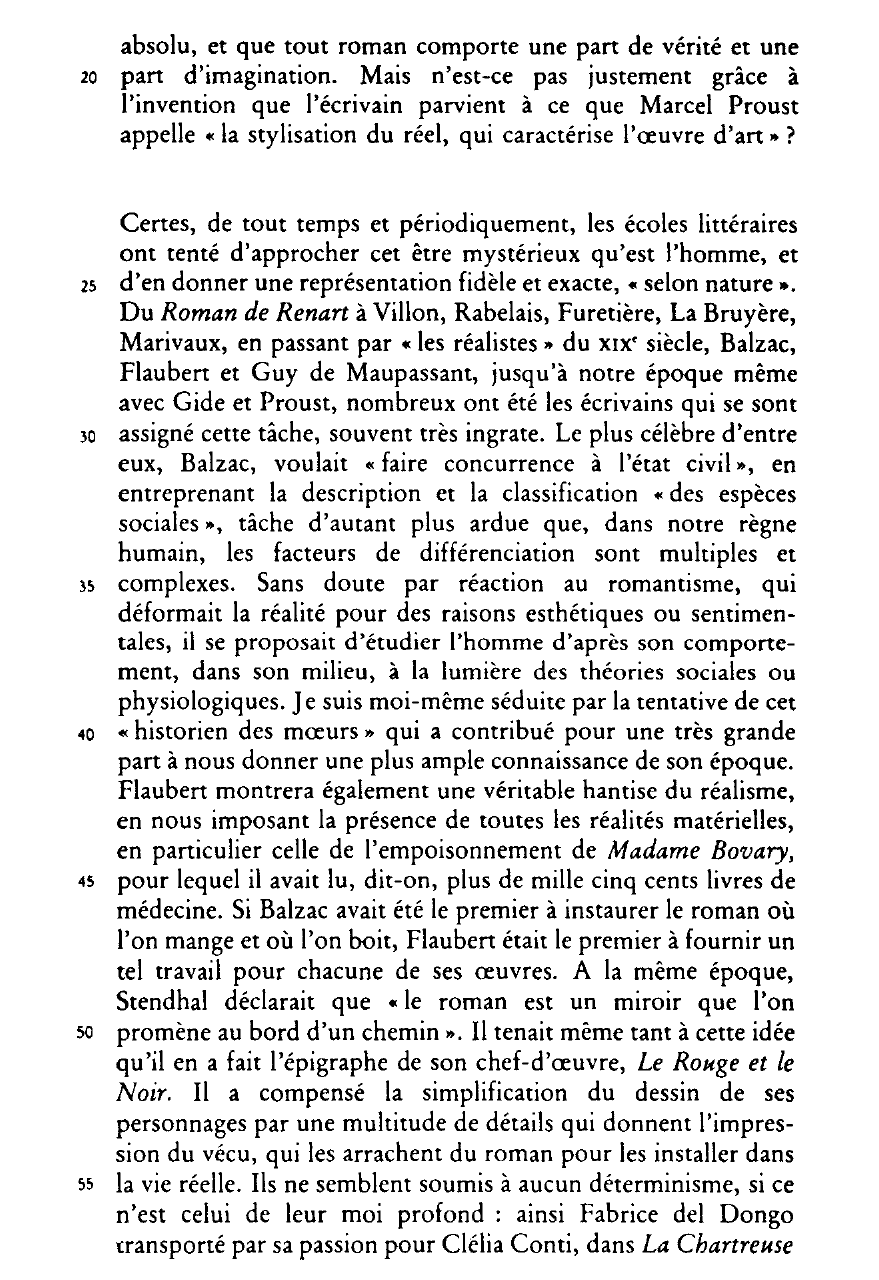 Prévisualisation du document LE RÉEL ET L'IMAGINAIRE DANS L'OEUVRE ROMANESQUE