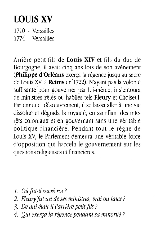 Prévisualisation du document Le règne de Louis XV