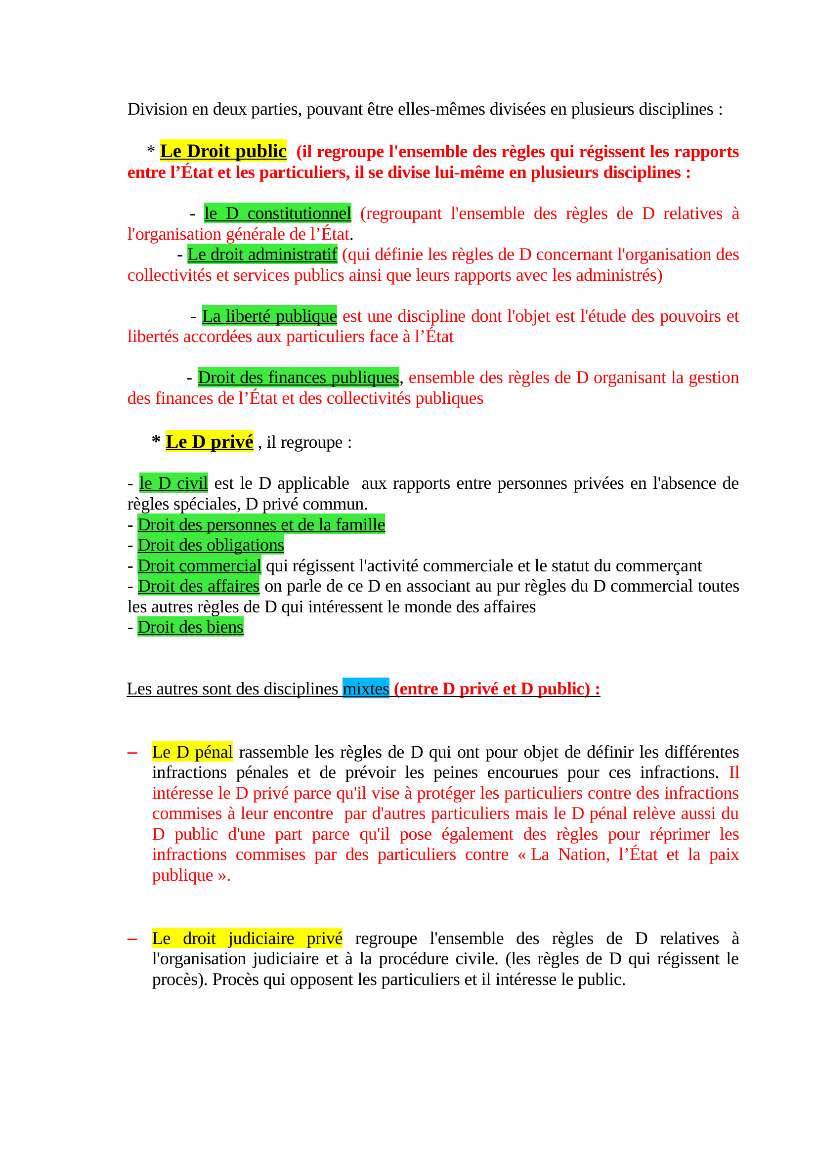 Prévisualisation du document LE REGROUPEMENT DES RÈGLES DE DROIT