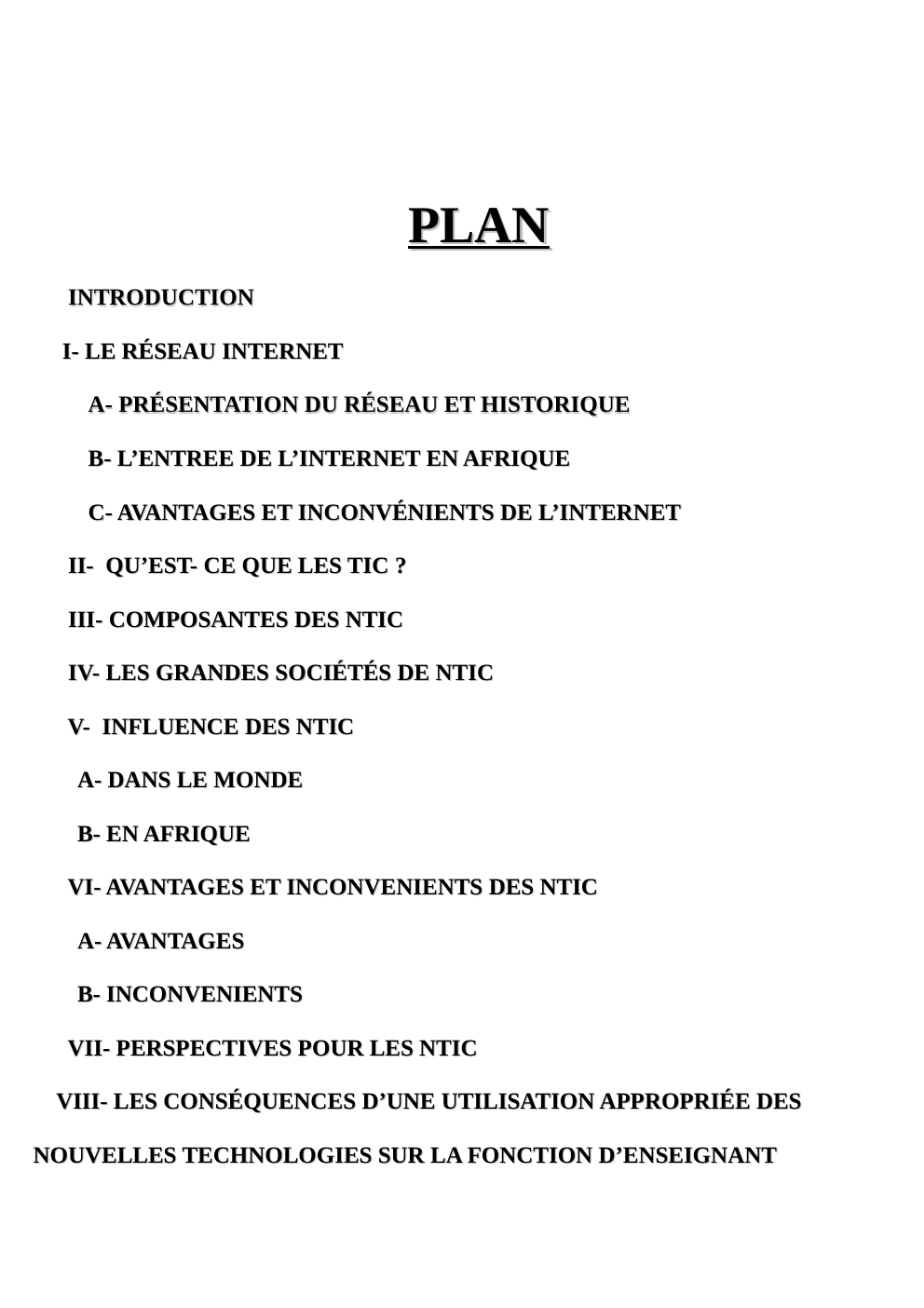 Prévisualisation du document LE RÉSEAU INTERNET: Exposé sur les Ntics
