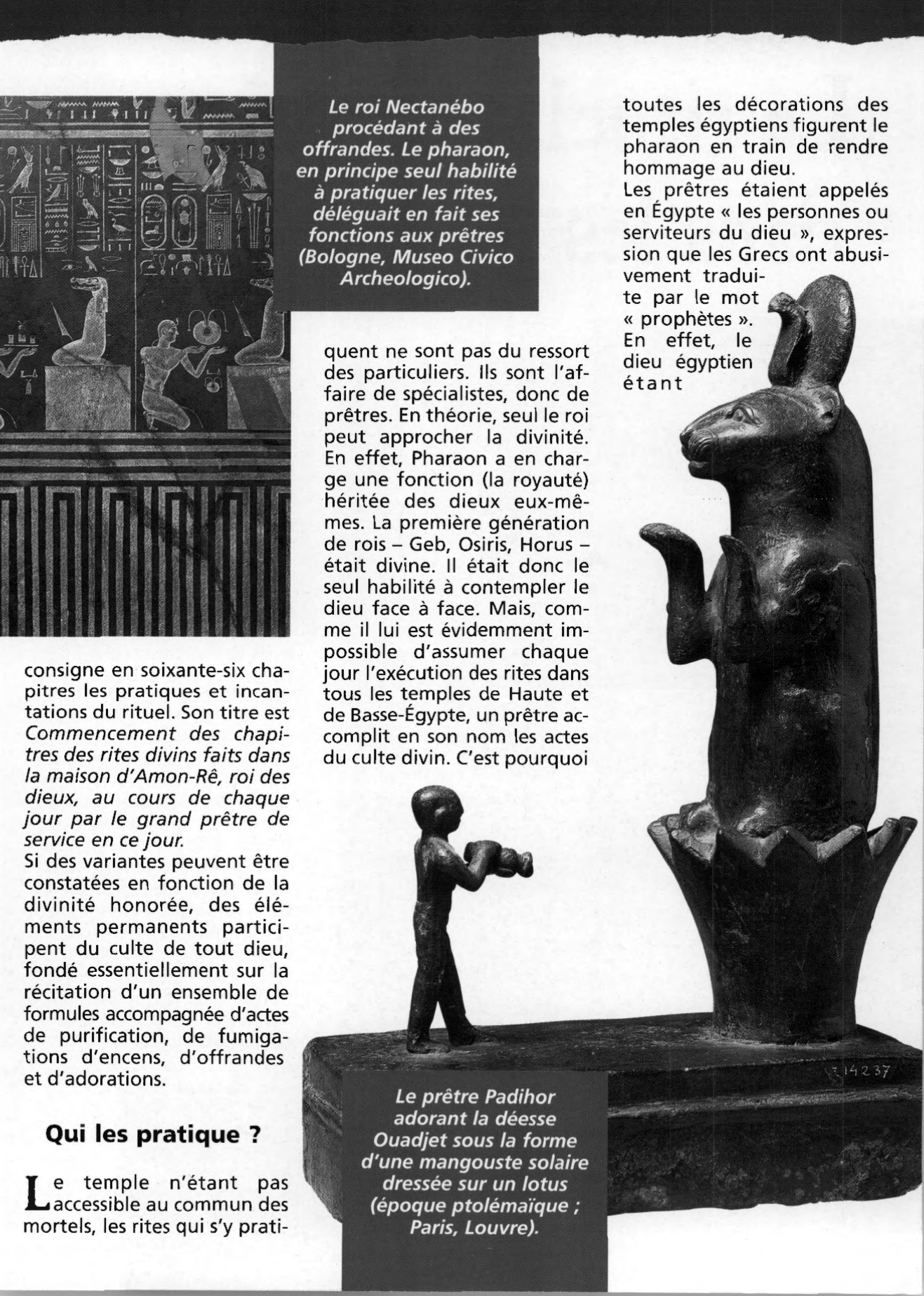 Prévisualisation du document Le rituel journalier dans les temples dans l’Egypte ancienne
