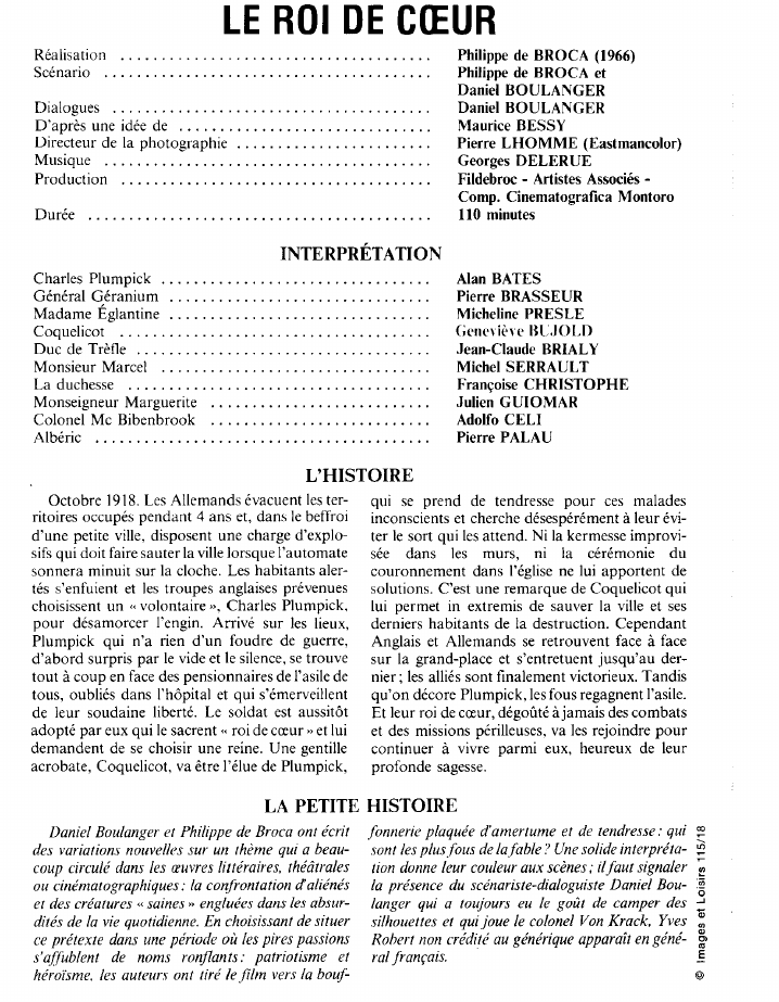 Prévisualisation du document LE ROI DE C¼UR