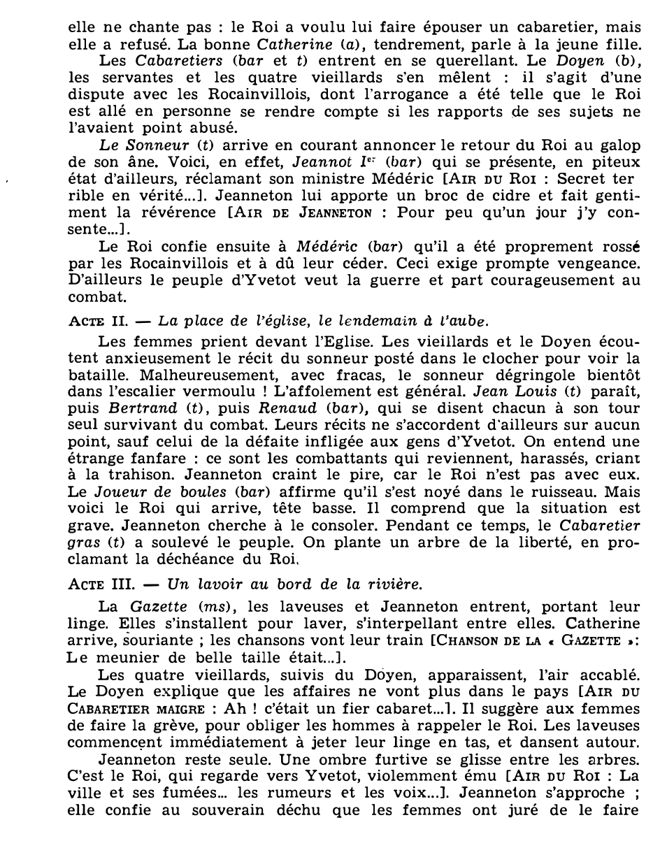 Prévisualisation du document LE ROI D’YVETOT de Jacques Ibert (résumé et analyse de l’œuvre – Répertoire lyrique)