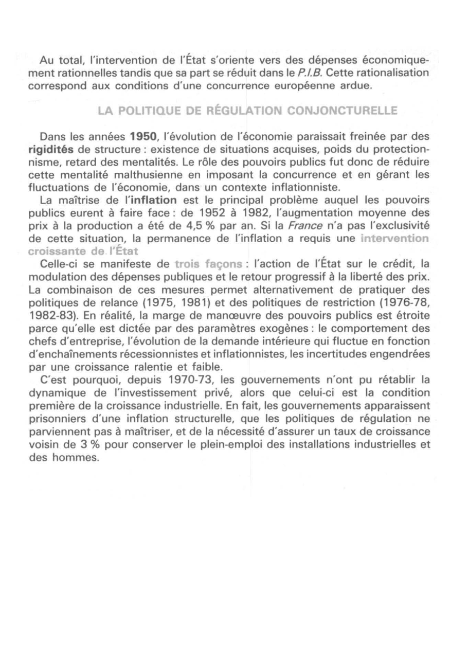 Prévisualisation du document LE RÔLE DE L'ÉTAT PENDANT LES TRENTE GLORIEUSES