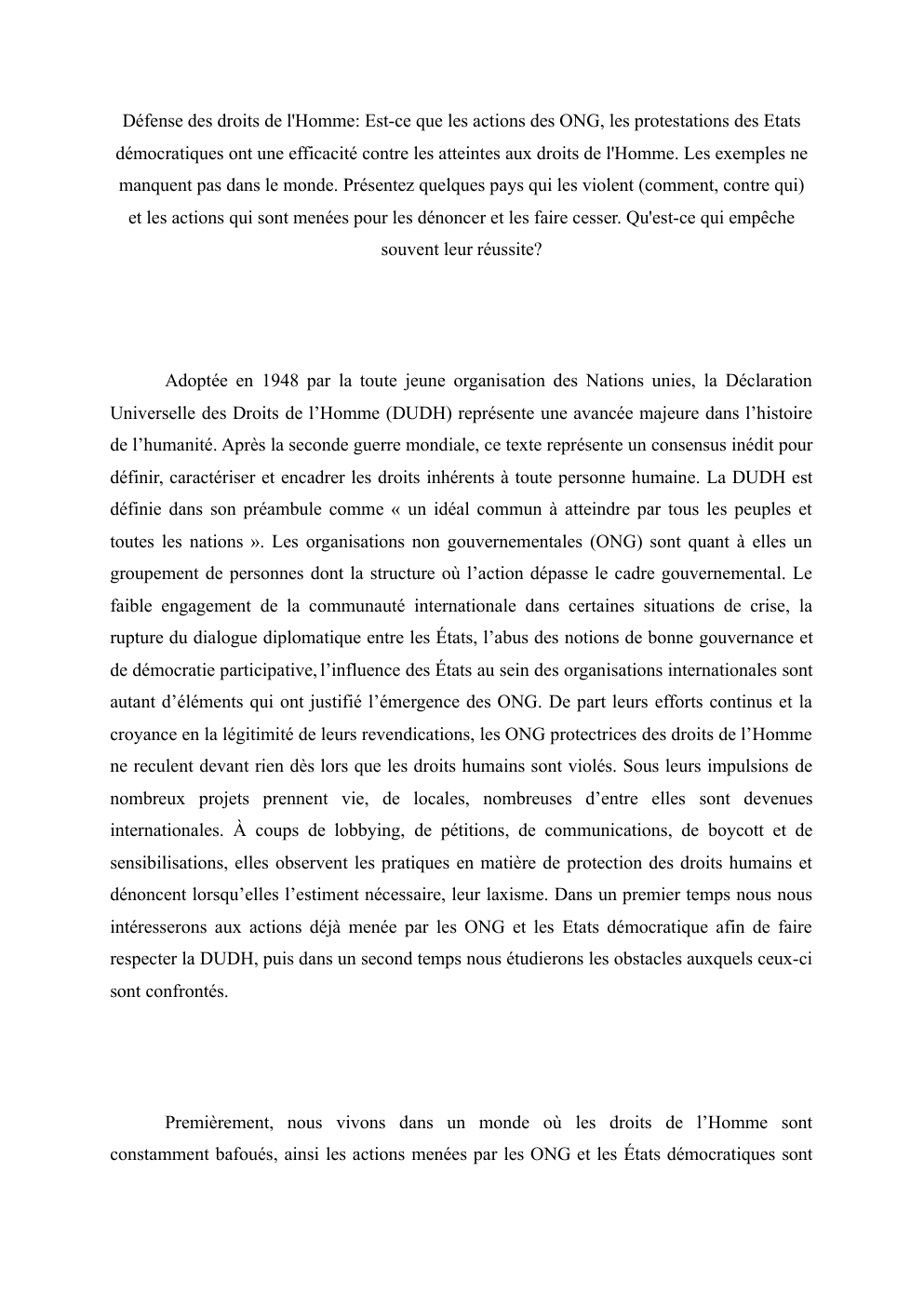 Prévisualisation du document Le rôle des ONG dans la défense des droits de l'Homme ?