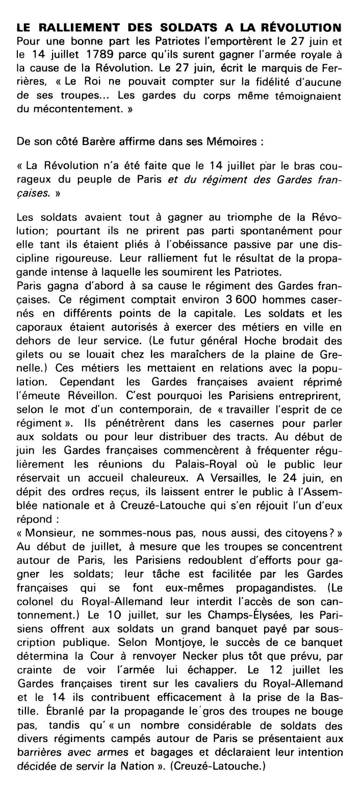 Prévisualisation du document LE RÔLE DU PEUPLE DE PARIS ET DE VERSAILLES EN MAl ET JUIN 1789 (HISTOIRE)