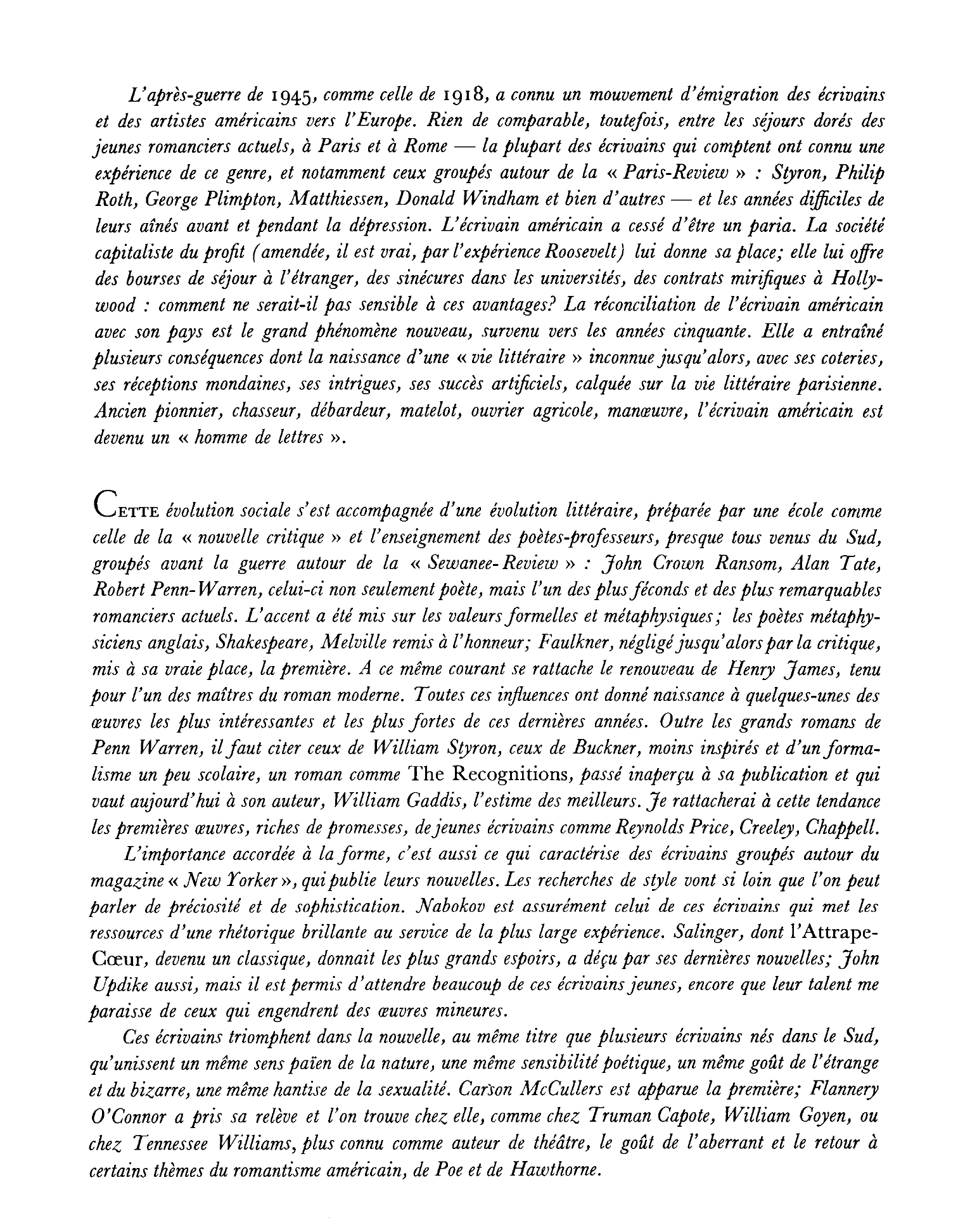 Prévisualisation du document LE ROMAN AMÉRICAIN AU XXème siècle