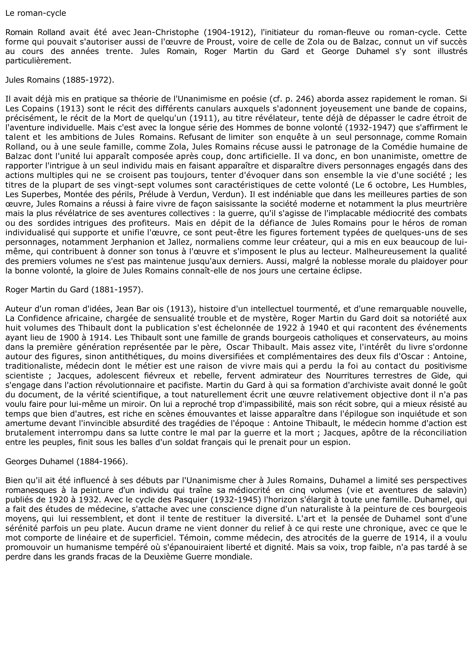 Prévisualisation du document Le roman-cycle