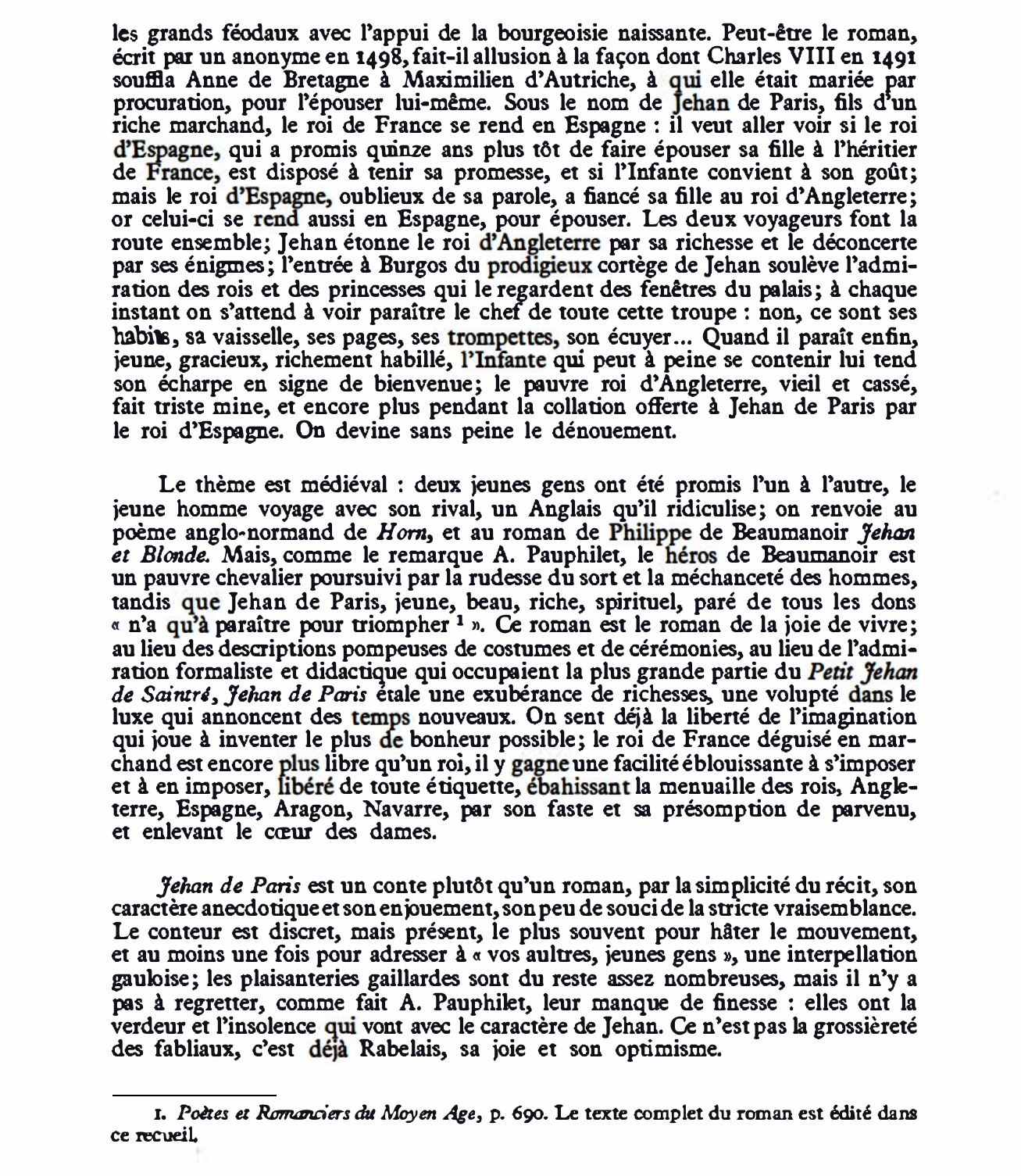 Prévisualisation du document Le Roman de Jehan de Paris
