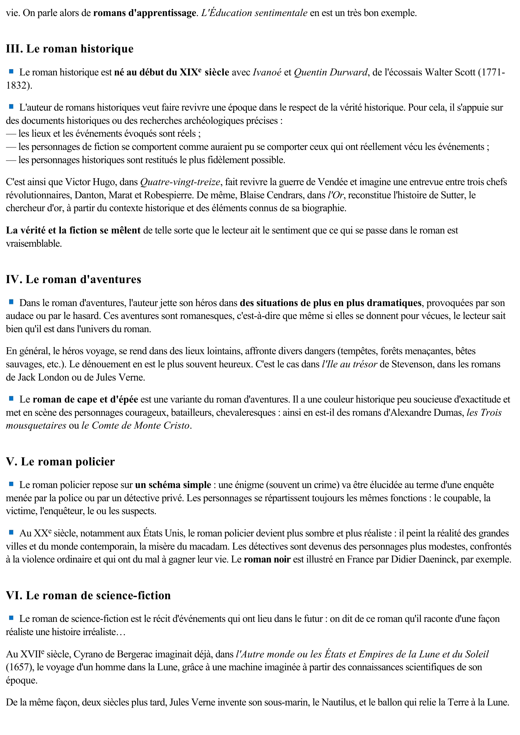 Prévisualisation du document Le roman - Généralités (Littérature)