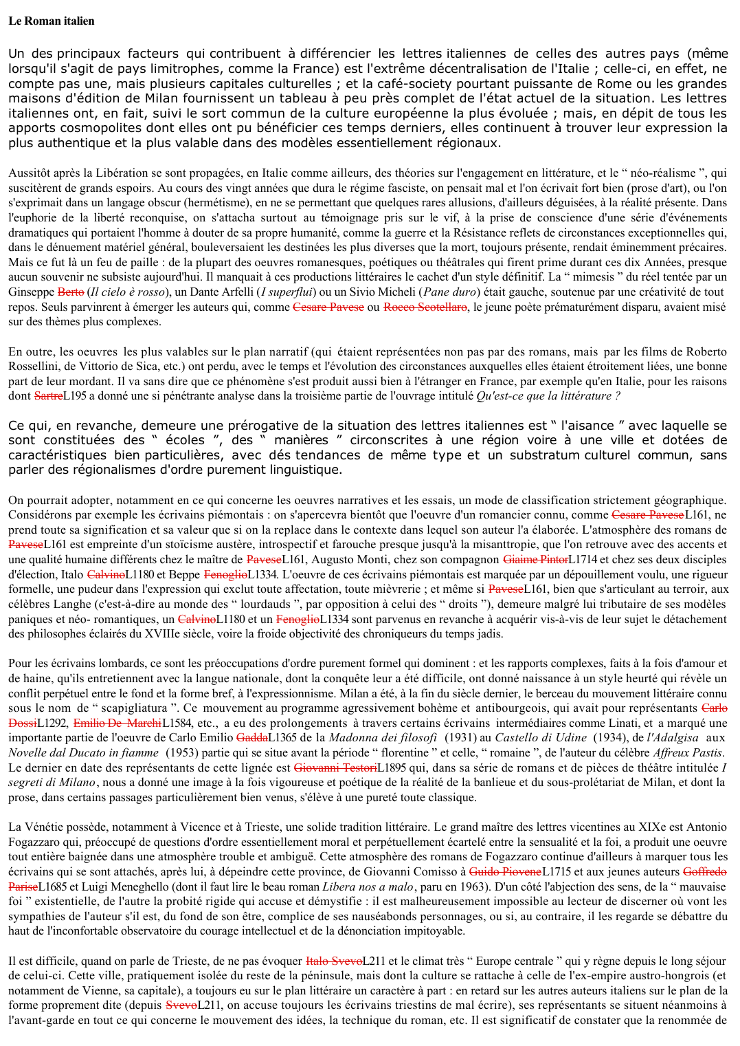 Prévisualisation du document 	Le Roman italien