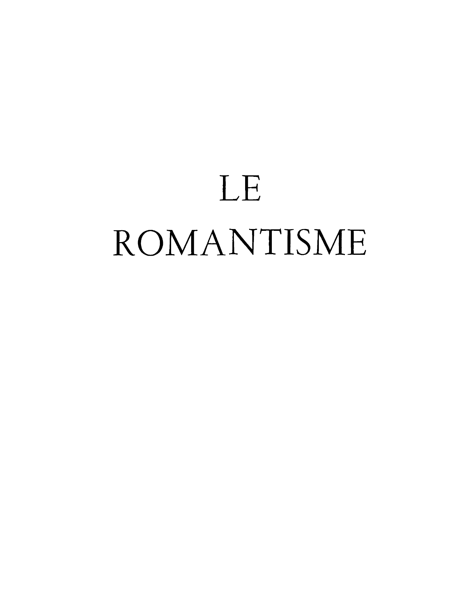 Prévisualisation du document Le Romantisme