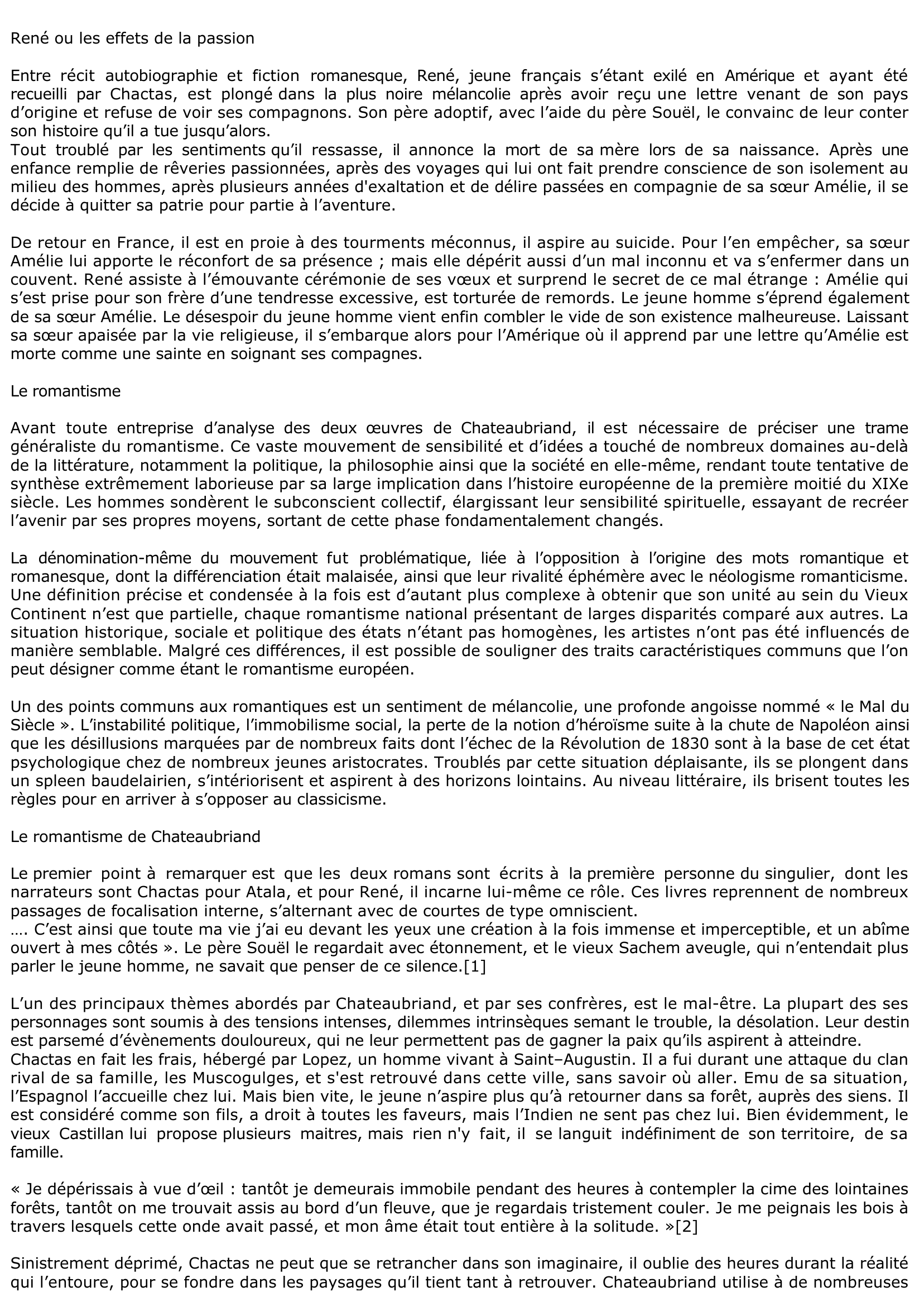 Prévisualisation du document Le romantisme à travers Atala et René, œuvres de Chateaubriand