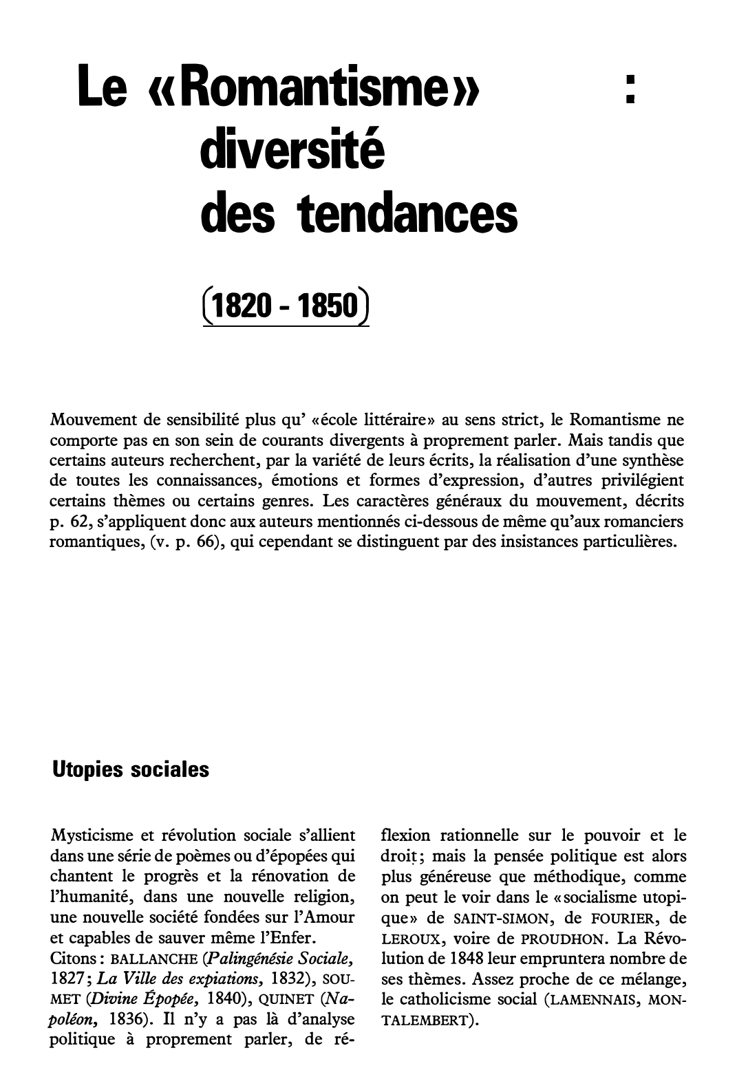 Prévisualisation du document Le «Romantisme» diversité des tendances (1820-1850)