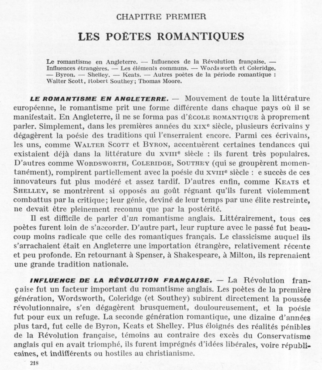 Prévisualisation du document LE ROMANTISME EN ANGLETERRE (1789=1830) - Analyse littéraire