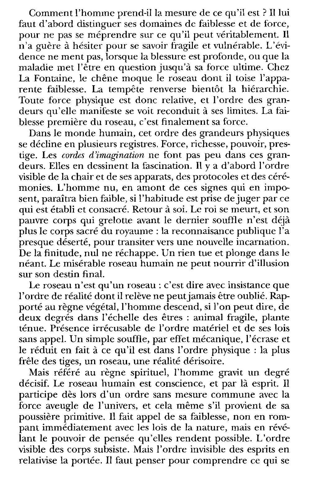 Prévisualisation du document Le roseau pensant (Pascal)