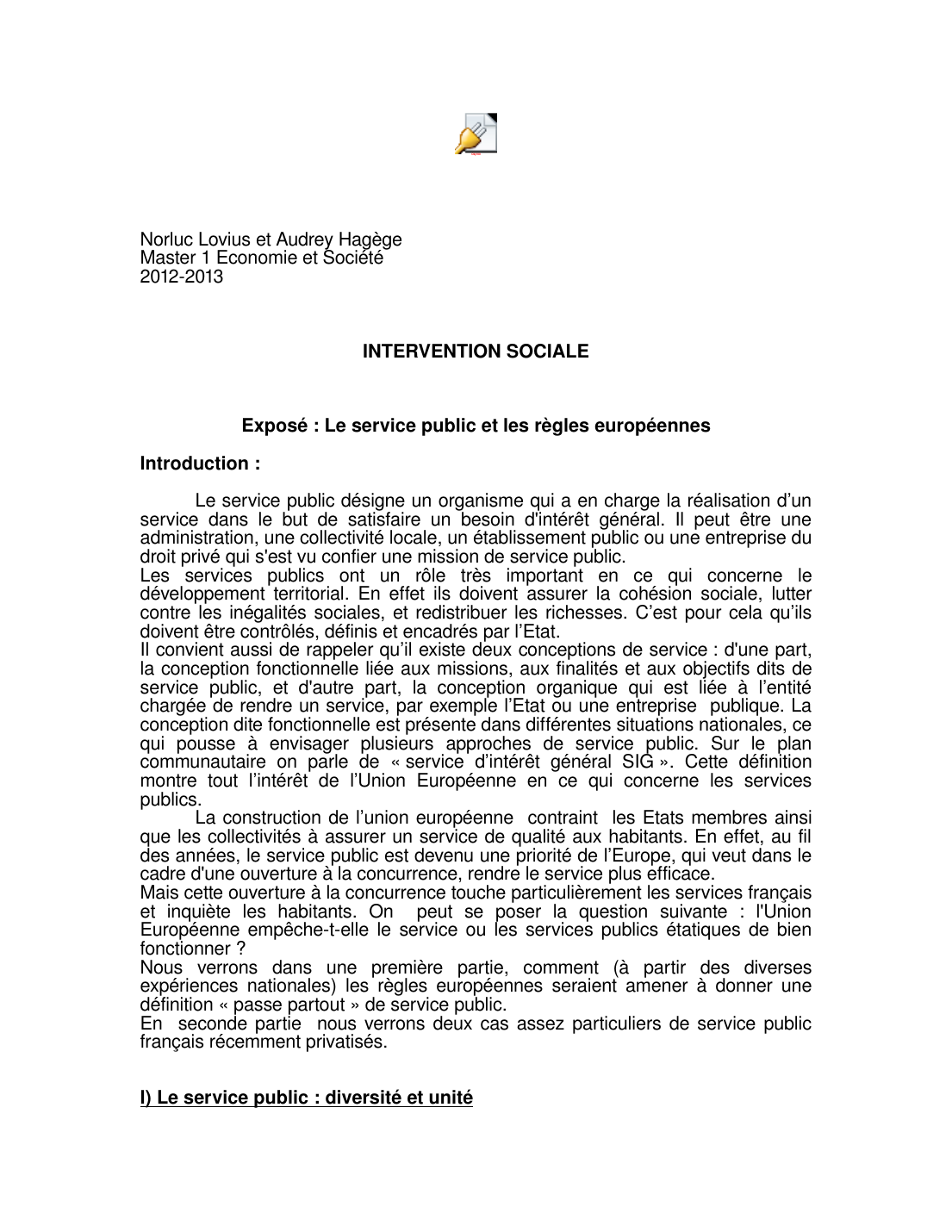 Prévisualisation du document le s.p et l'u.e