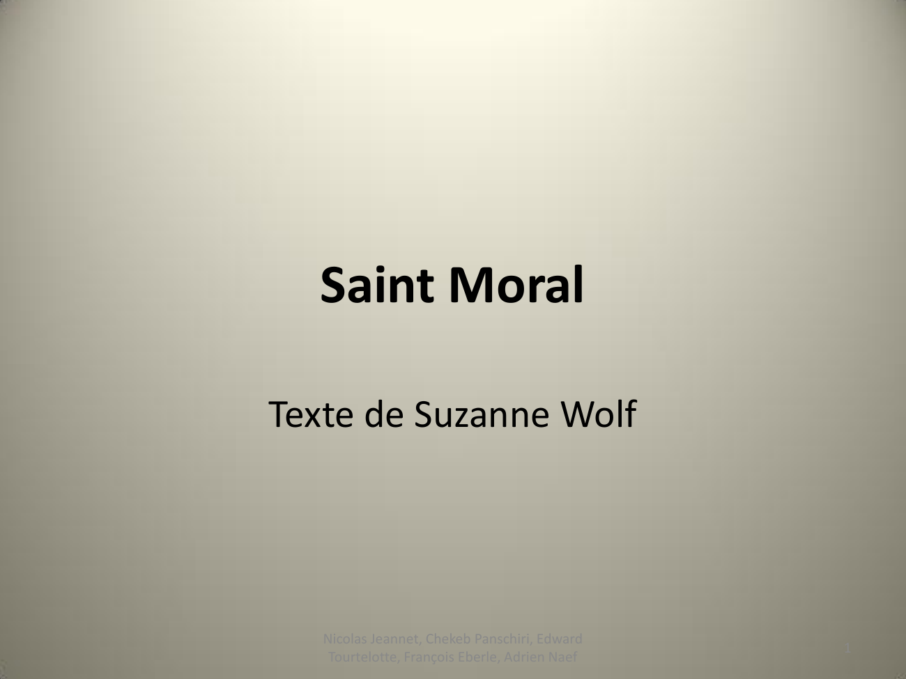 Prévisualisation du document Le Saint-Moral