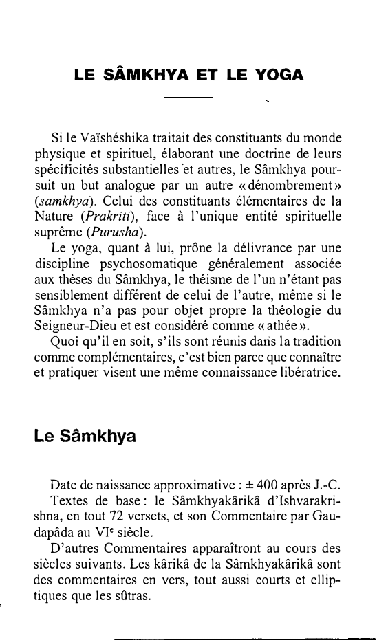 Prévisualisation du document LE SÂMKHYA ET LE YOGA